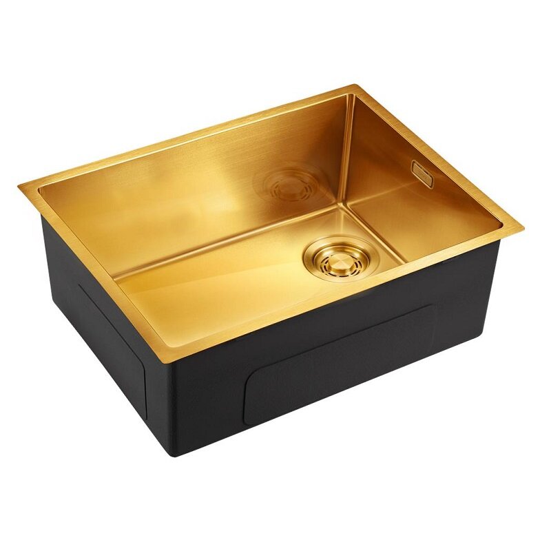 Изображение товара Кухонная мойка из нержавеющей стали Emar EMB-540(UN) PVD Golden 54 см с покрытием Gold Изображение товара Кухонная мойка из нержавеющей стали Emar EMB-540(UN) PVD Golden 54 см с покрытием Gold