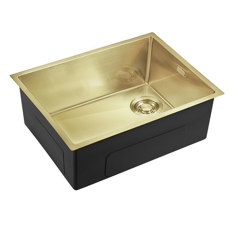 Изображение товара Мойка кухонная Emar EMB-540(UN) PVD Matt Gold, 54 см, нержавеющая сталь, цвет matt golden Изображение товара Мойка кухонная Emar EMB-540(UN) PVD Matt Gold, 54 см, нержавеющая сталь, цвет matt golden