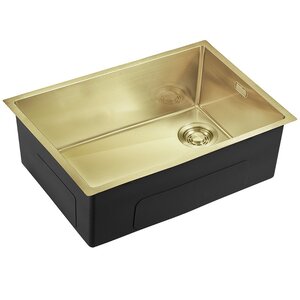 Изображение товара Кухонная мойка Emar EMB-660(UN) PVD Matt Golden 66 см из нержавеющей стали