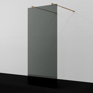 Изображение товара Душевая стенка WasserKraft Vechte 60W44BG-TG, 100 см, свободный вход, стекло тонированное, профиль золото матовое