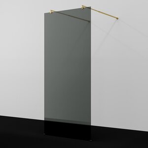 Изображение товара Душевая стенка WasserKraft Vechte 60W44PG-TG, 100 см, свободный вход, стекло тонированное, профиль золото
