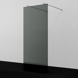 Изображение товара Душевая стенка WasserKraft Vechte 60W46BN-TG, 110 см, свободный вход, стекло тонированное, профиль никель
