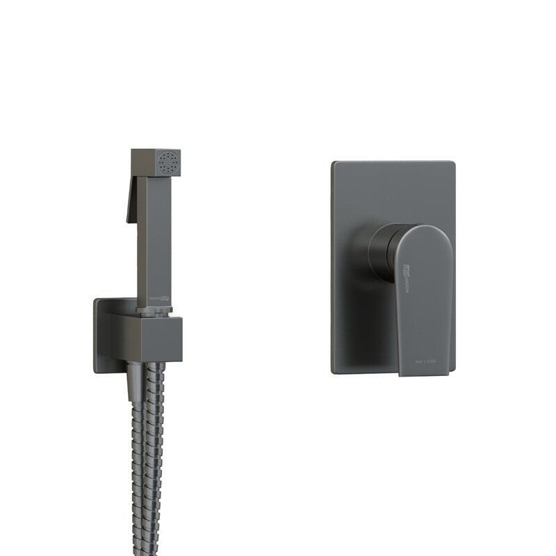 Изображение товара Гигиенический душ WasserKRAFT Wiese A8451.186.239.215 со смесителем PVD оружейная сталь