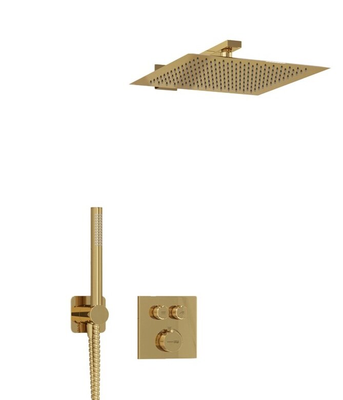 Изображение товара Душевая система WasserKRAFT Sauer A7148 183 261 280 197 281 Thermo золото PVD