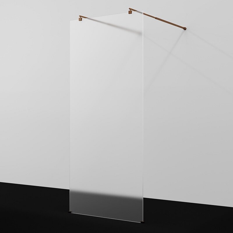 Изображение товара Душевая стенка WasserKraft Vechte 60W39RG-MG 90 см без дверей стекло матовое профиль золото розовое