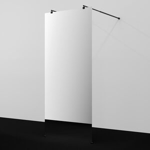 Изображение товара Душевая стенка WasserKraft Vechte 60W39MB-MR, 90 см, свободный вход, стекло зеркальное, профиль чёрный матовый