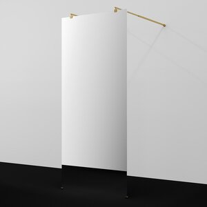 Изображение товара Душевая стенка WasserKraft Vechte 60W44PG-MR, 100 см, свободный вход, стекло зеркальное, золото