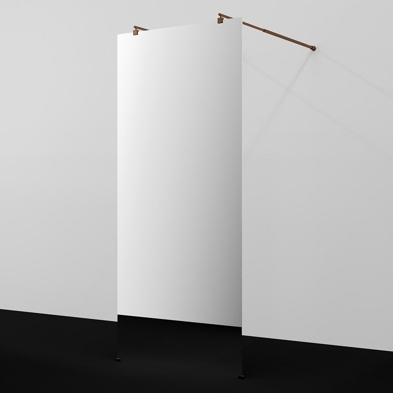 Изображение товара Душевая стенка WasserKraft Vechte 60W44RG-MR 100 см зеркальное стекло золото розовое