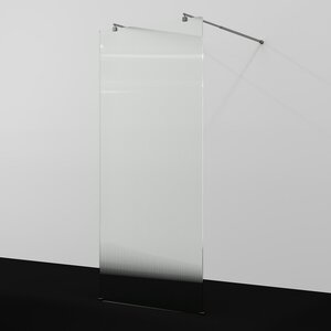 Изображение товара Душевая стенка WasserKraft Vechte 60W39GR-FL, 90 см, свободный вход, стекло рифлёное, профиль графит