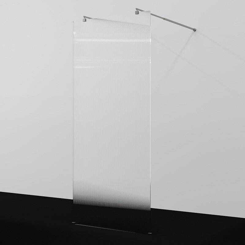 Изображение товара Душевая стенка WasserKraft Vechte 60W44BN-FL 100x200 см с никелированными фиксаторами