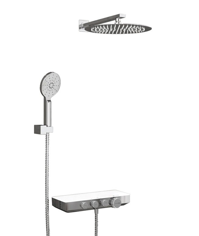 Изображение товара Душевая система WasserKRAFT Mindel Thermo с 3 режимами и хромовым покрытием
