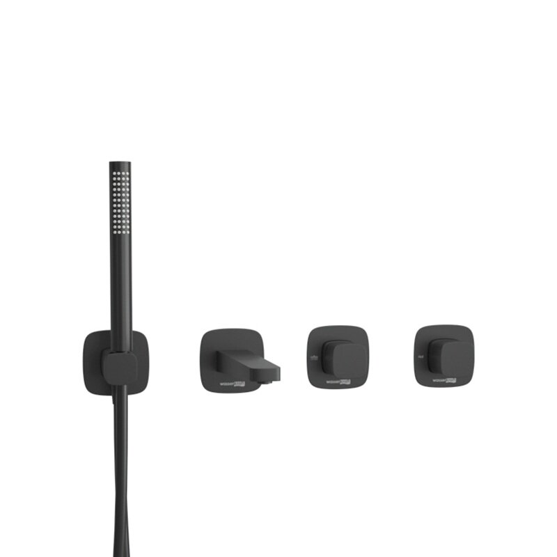 Изображение товара Смеситель WasserKRAFT Nuthe для ванны и душа с душевым гарнитуром черный матовый