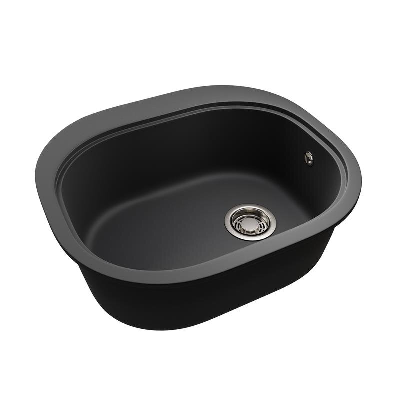 Изображение товара Кухонная мойка Emar Quartz EMQ-1570.C Оникс 57 см с двумя чашами