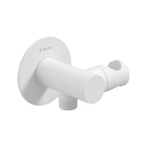 Изображение товара Шланговое подключение Deante Silia NQS_A57K с держателем, белый матовый, монтаж на стену