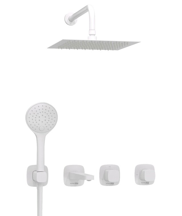 Изображение товара Душевая система WasserKRAFT Saale 9500, белая матовая, скрытый монтаж