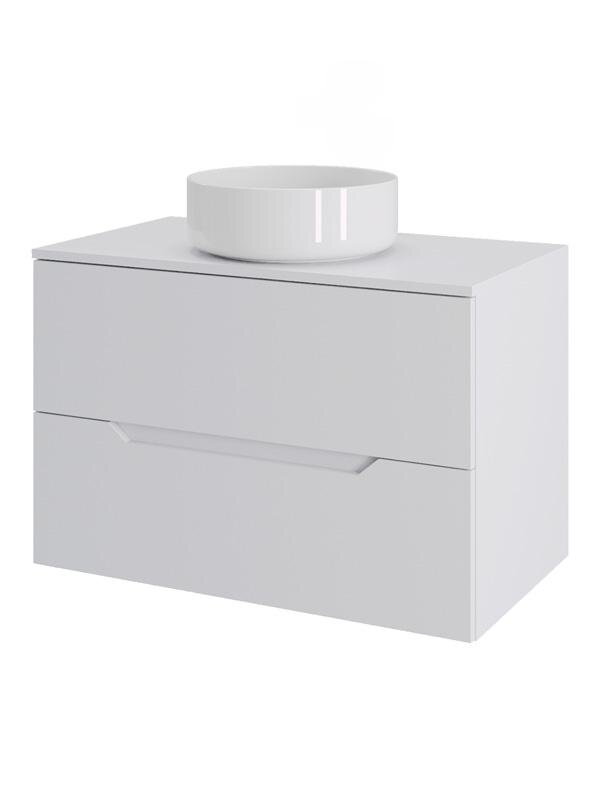 Изображение товара Тумба с раковиной Orange Line Li-70TuwMDF+B09-360W 70 см подвесная белая матовая