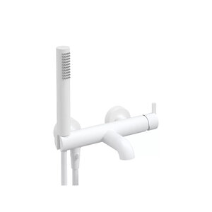 Изображение товара Смеситель для ванны и душа Deante Silia BQS_A11M с душевым гарнитуром белый матовый