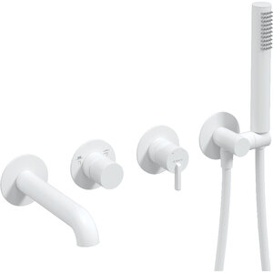 Изображение товара Смеситель для ванны и душа Deante Silia BQS_A18P, с душевым гарнитуром, цвет белый матовый