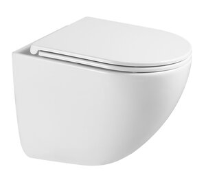 Изображение товара Подвесной унитаз Abber Bequem AC1131TC безободковый, Торнадо, микролифт, белый