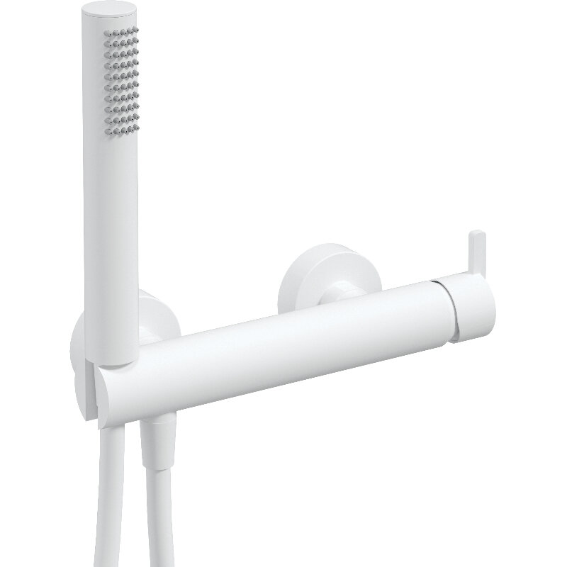 Изображение товара Смеситель для душа Deante Silia BQS_A41M с душевым гарнитуром белый матовый