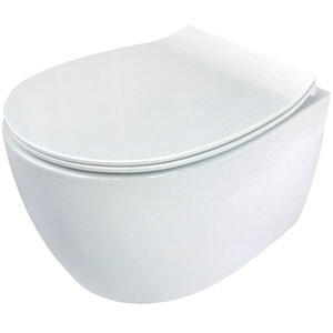 Изображение товара Подвесной унитаз безободковый Deante Silia CDLD6ZPW белый с микролифтом