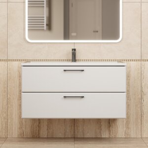 Изображение товара Тумба под раковину Uperwood Foster New TFosterNEW100w, 100 см, подвесная, белая матовая