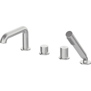 Изображение товара Смеситель на борт ванны Deante Silia Hexa BHS_F14M, PVD сталь брашированная