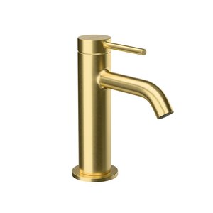 Изображение товара Смеситель для раковины Vitra Minimax Round A4353025EXP, золото брашированное PVD