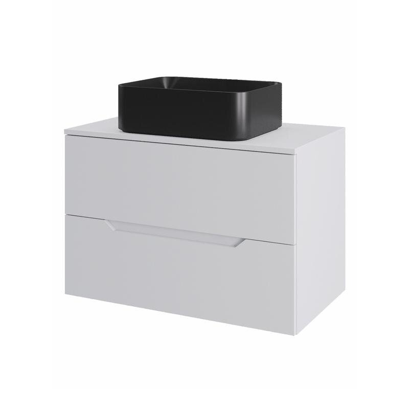 Изображение товара Тумба с раковиной Orange Line, подвесная, 70 см, белый цвет, матовая раковина