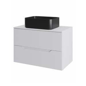 Изображение товара Тумба с раковиной Orange Line, подвесная, 70 см, белый цвет, матовая раковина