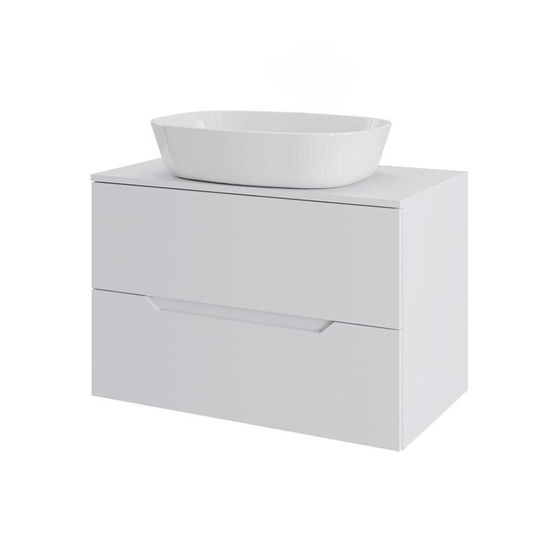 Изображение товара Тумба с раковиной Orange Line Li-70TuwMDF+B08-500W 70 см подвесная матовая белая