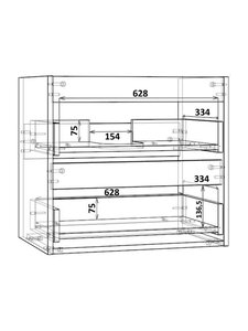 Изображение товара Тумба с раковиной Orange Line, Li-70TubMDF+B02-460MB, 70 см, подвесная, черная матовая