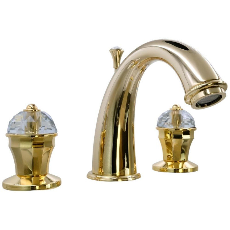 Изображение товара Мigliore Prestige Crystal 32766 смеситель для раковины с донным клапаном золото Италия