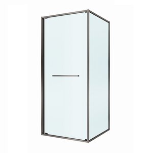 Изображение товара Душевой уголок Cezares LUX-A-FS-1 100х100 см, прозрачное стекло, оружейная сталь