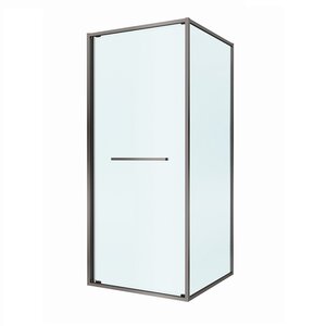 Изображение товара Душевой уголок Cezares LUX-A-FS-1-90-C-GM, 90 х 90 см, стекло прозрачное, профиль оружейная сталь