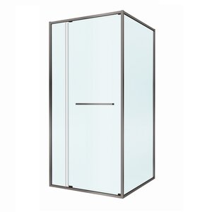 Изображение товара Душевой уголок Cezares LUX-AH-FS-11-100/80-C-GM, 100 х 80 см, стекло прозрачное, профиль оружейная сталь