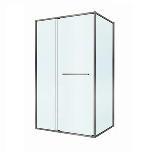 Изображение товара Душевой уголок Cezares LUX-AH-FS-11-110/80-C-GM, 110 х 80 см, стекло прозрачное, профиль оружейная сталь