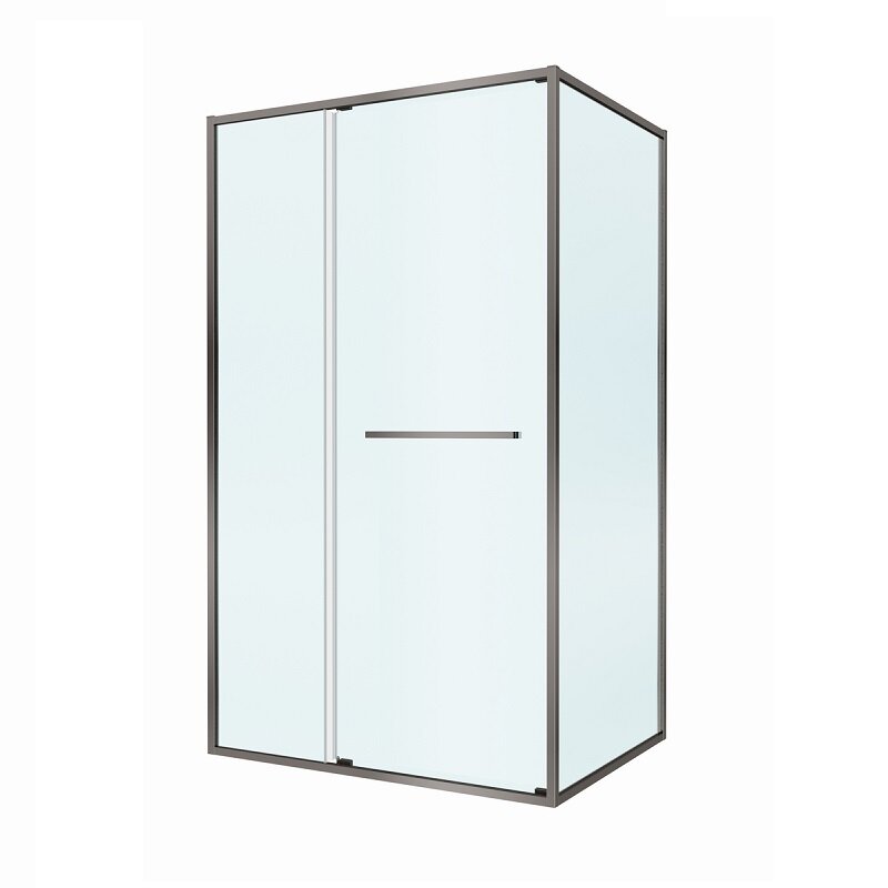 Изображение товара Душевой уголок Cezares LUX-AH-FS-11-120/100-C-GM, 120 х 100 см, стекло прозрачное, профиль оружейная сталь Изображение товара Душевой уголок Cezares LUX-AH-FS-11-120/100-C-GM, 120 х 100 см, стекло прозрачное, профиль оружейная сталь