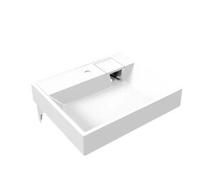 Изображение товара Раковина Uperwood Naomi 60 см для установки над стиральной машиной из искусственного камня белая