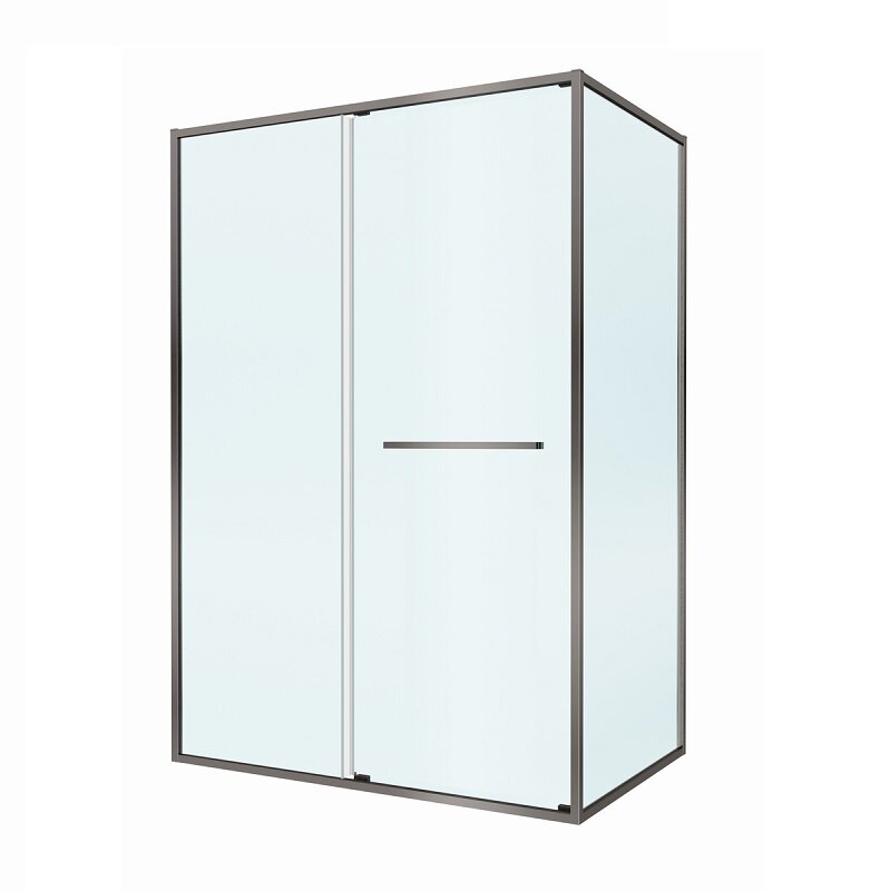 Изображение товара Душевой уголок Cezares LUX-AH-FS-11-130/80-C-GM, 130 х 80 см, стекло прозрачное, профиль оружейная сталь Изображение товара Душевой уголок Cezares LUX-AH-FS-11-130/80-C-GM, 130 х 80 см, стекло прозрачное, профиль оружейная сталь