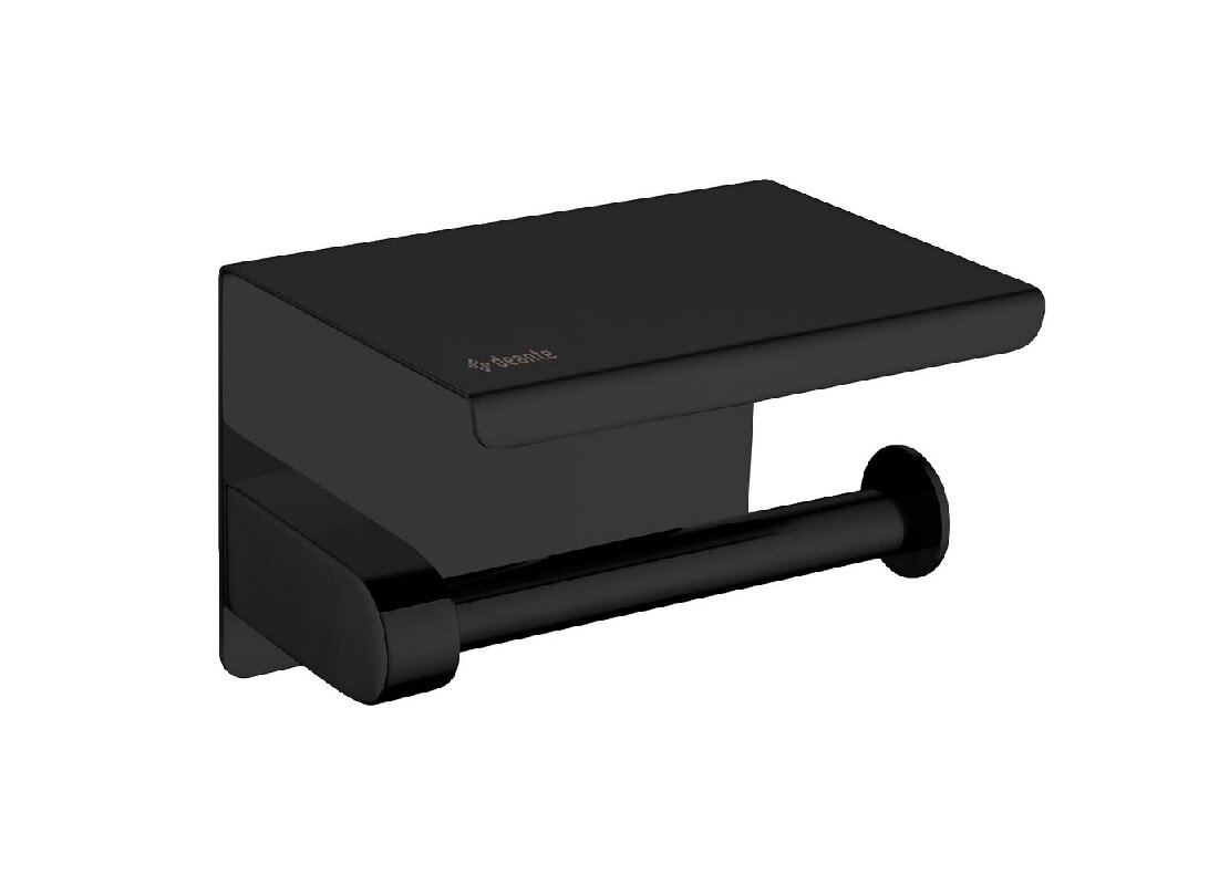 Изображение товара Держатель туалетной бумаги Deante Round ADR_N221 черный с крышей Изображение товара Держатель туалетной бумаги Deante Round ADR_N221 черный с крышей