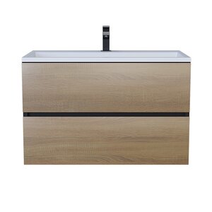 Изображение товара Тумба с раковиной Uperwood Barsa 293020543 черная/дуб сонома 80 см