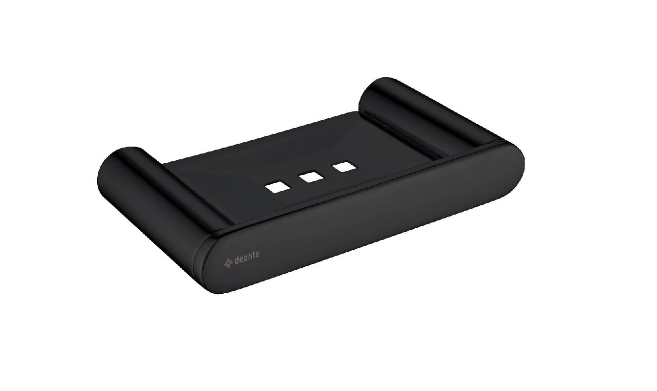 Изображение товара Мыльница Deante Round ADR_N411 черная из нержавеющей стали для ванной