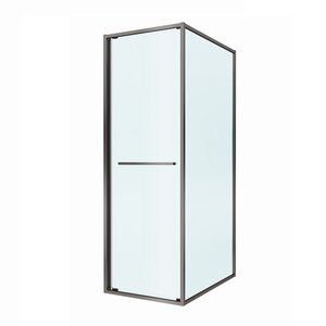 Изображение товара Душевой уголок Cezares LUX-AH-FS-1-70/90-C-GM, 70 х 90 см, стекло прозрачное, профиль оружейная сталь