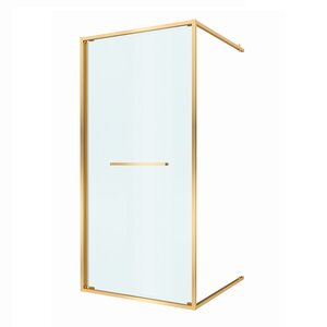Изображение товара Душевая дверь Cezares LUX-B-FS-1-100-C-BORO, 100 см, дверь открывается внутрь, стекло прозрачное, профиль брашированное золото