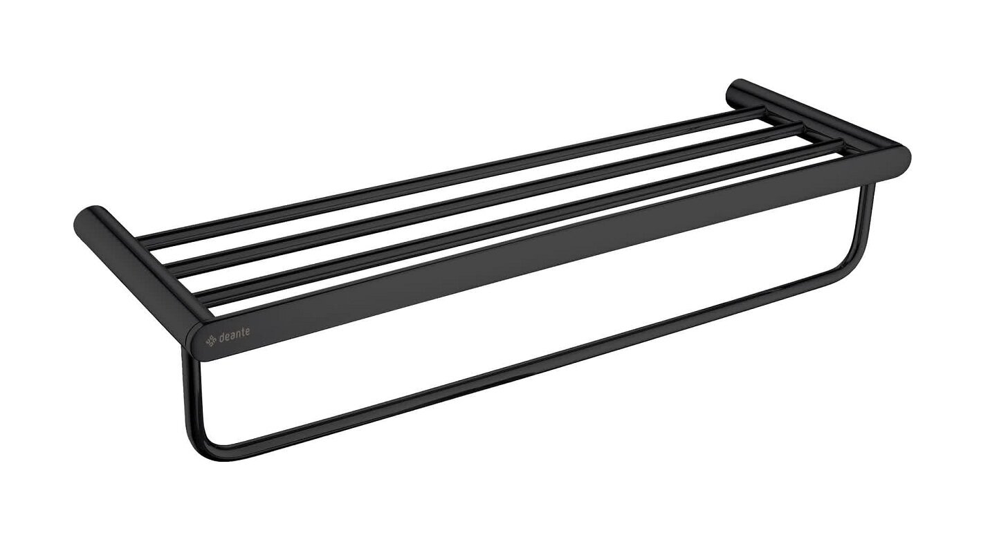 Изображение товара Полка для полотенец Deante Round ADR_N531 черная 62 см Изображение товара Полка для полотенец Deante Round ADR_N531 черная 62 см