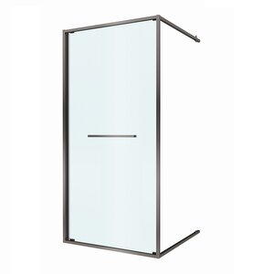 Изображение товара Душевая дверь Cezares LUX-B-FS-1-100-C-GM, 100 см, стекло прозрачное, профиль оружейная сталь