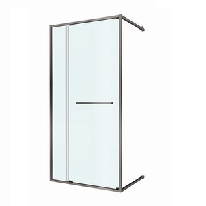 Изображение товара Душевая дверь Cezares LUX-B-FS-11-100-C-GM, 100 см, стекло прозрачное, профиль оружейная сталь
