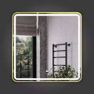 Изображение товара Зеркало Comfortу Ситара 00-00018681, 80 см, золото, LED-подсветка, сенсор