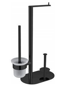 Изображение товара Стойка для туалетной бумаги и ёршика Deante Round ADR_N732, чёрный матовый